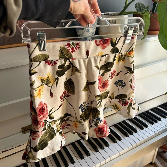 Mine High Waist Pink and Green Floral Shorts - Picture 13 of 15